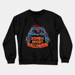 Zombie night halloween Crewneck Sweatshirt